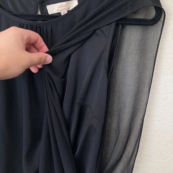 Aidan Mattox Blouson Chiffon Beaded Sequin Formal Event Dress - Picture 10 of 11